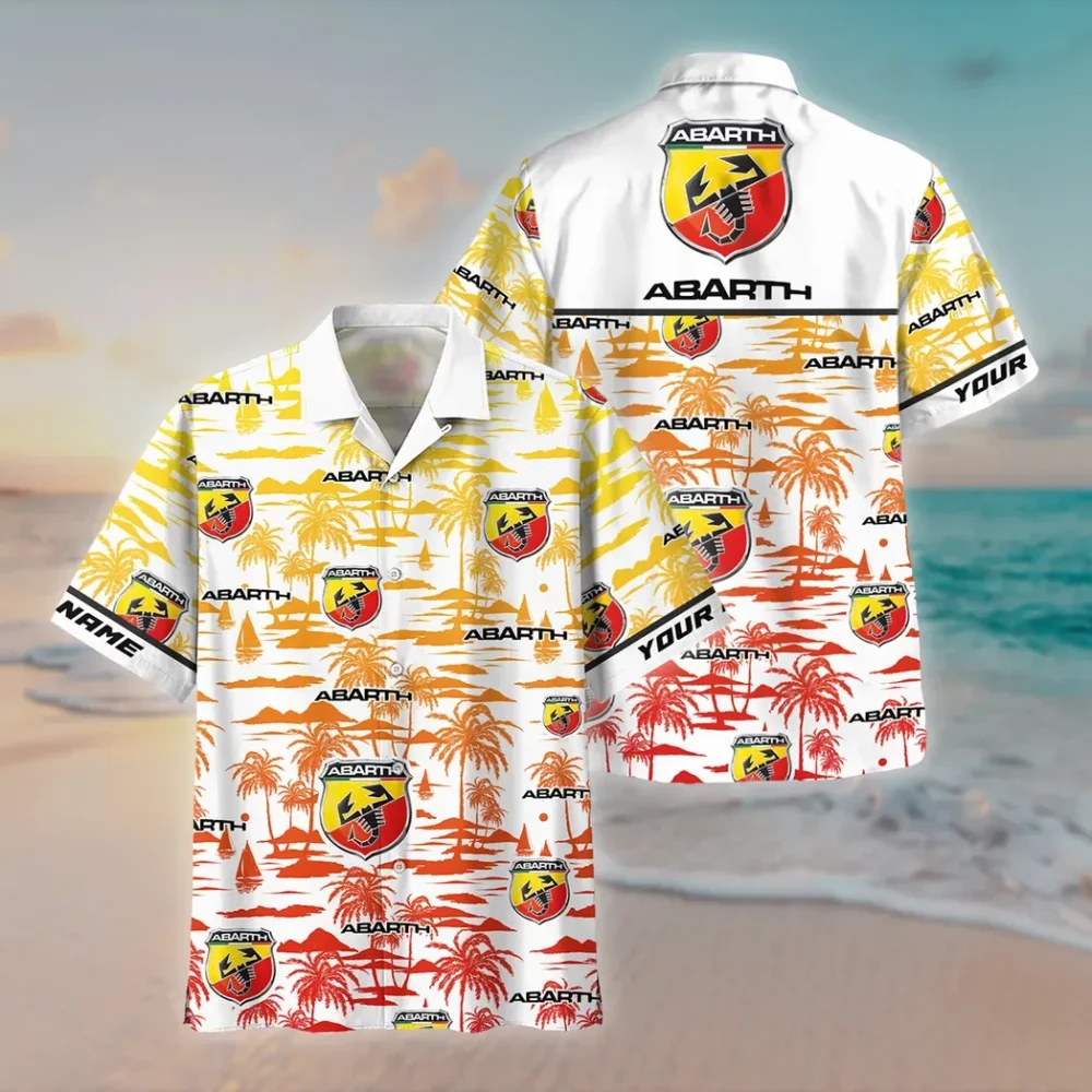 Italian Racing Car Hawaiian Shirt Exclusive Logo, Hot Rod Button Shirt CAR205 - Image 2