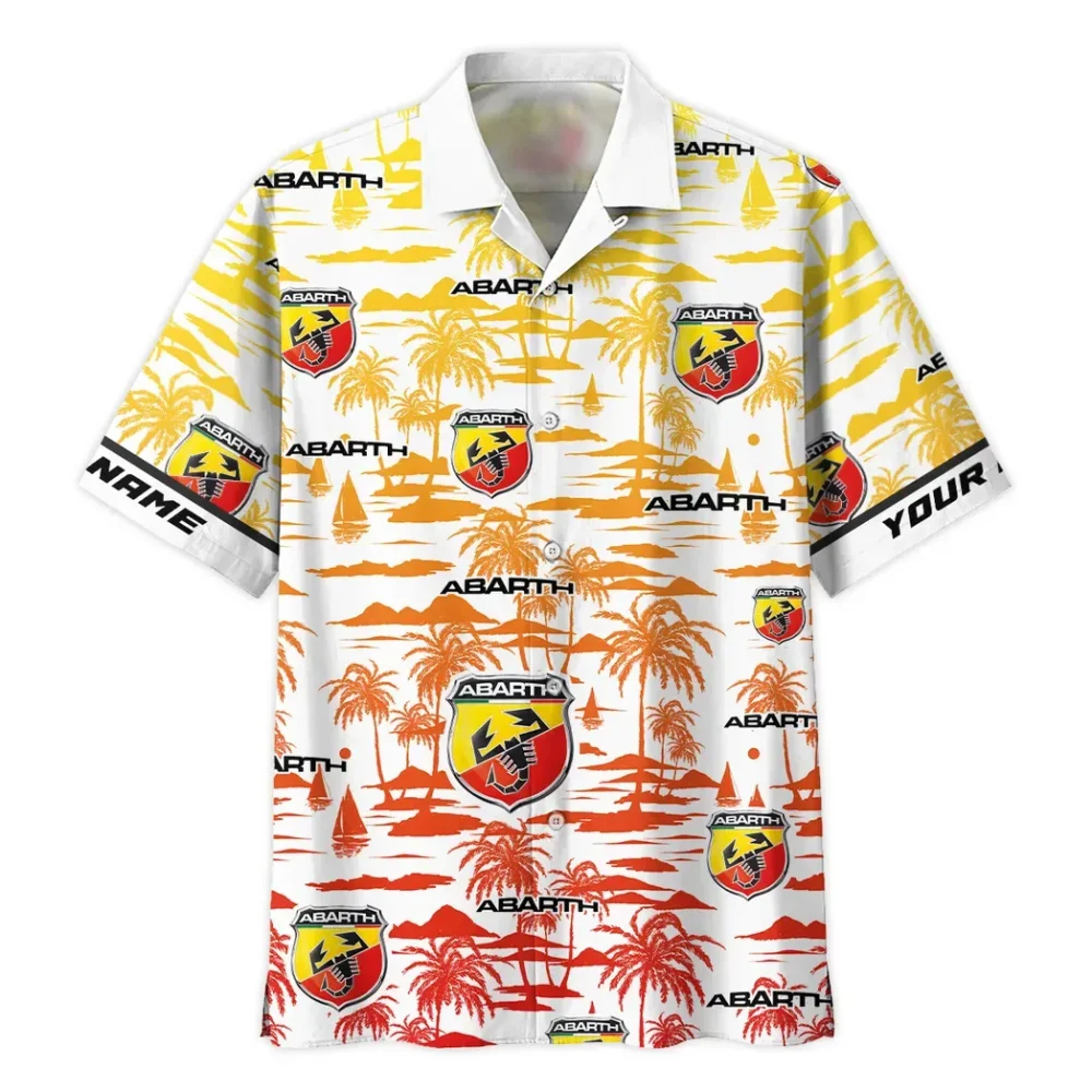 Italian Racing Car Hawaiian Shirt Exclusive Logo, Hot Rod Button Shirt CAR205 - Image 3
