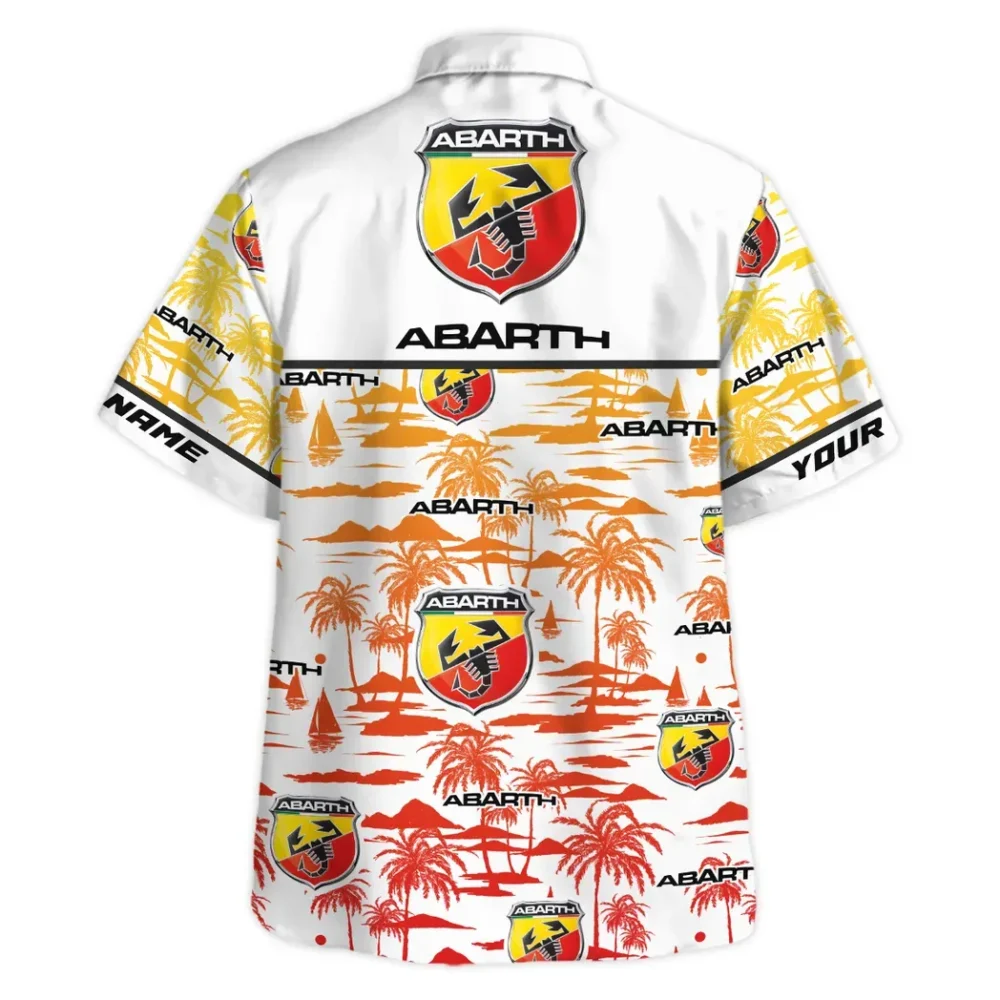 Italian Racing Car Hawaiian Shirt Exclusive Logo, Hot Rod Button Shirt CAR205 - Image 4