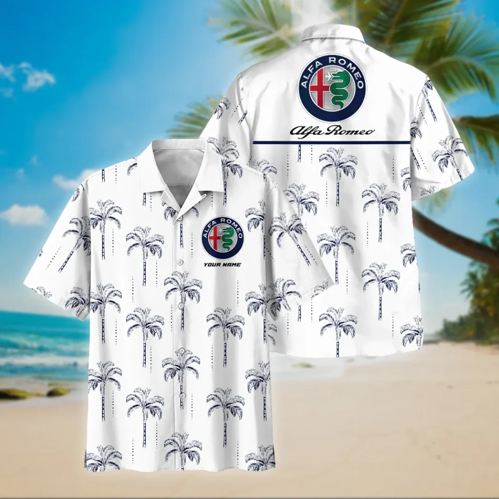 Italian Classic Hawaiian Shirt Exclusive Logo, Highway Cruise Button Shirt CAR206 - Image 2