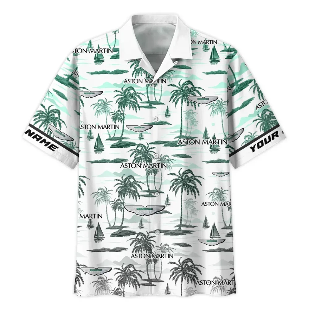 Elegant Grand Tourer Hawaiian Shirt Exclusive Logo, Custom Garage Button Shirt CAR205 - Image 3
