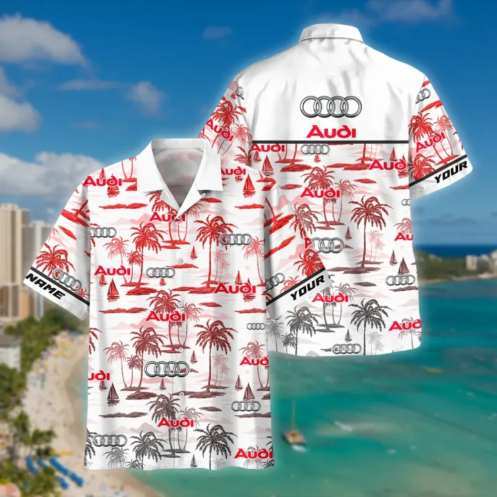 High-End Car Hawaiian Shirt Exclusive Logo, Speed Legend Button Shirt CAR205 - Image 2