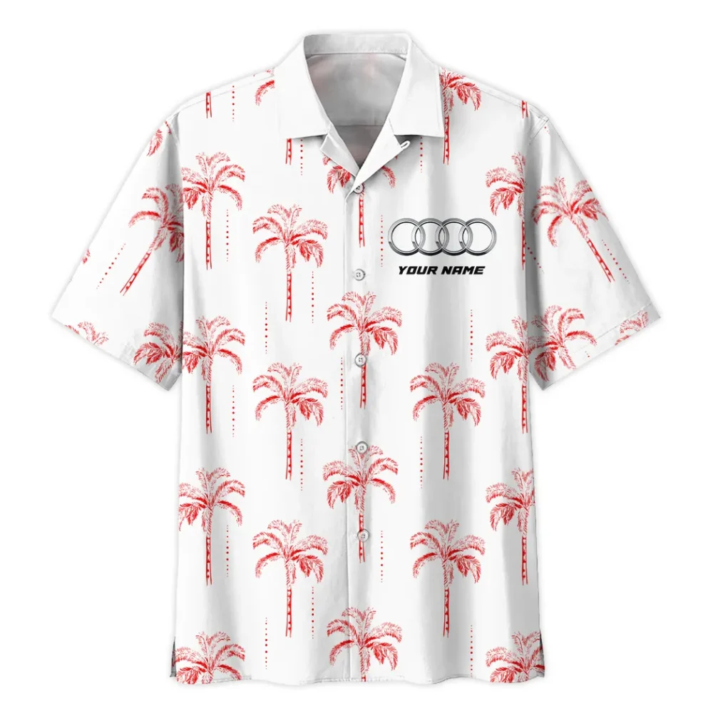 German Car Hawaiian Shirt Exclusive Logo, Summer Garage Button Shirt CAR206 - Image 3