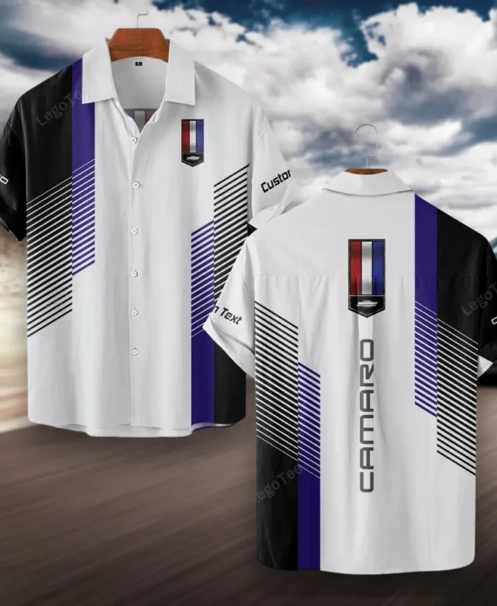 Performance Car Hawaiian Shirt Exclusive Logo, Motorsport Vibe Button Shirt CAR107