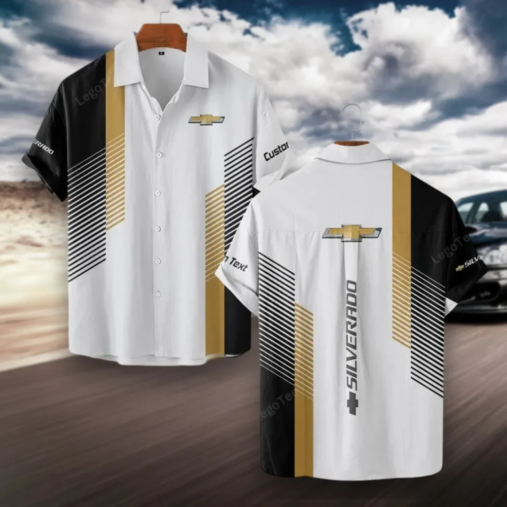 Heavy-Duty Truck Hawaiian Shirt Exclusive Logo, Bold Driver Button Shirt CAR107