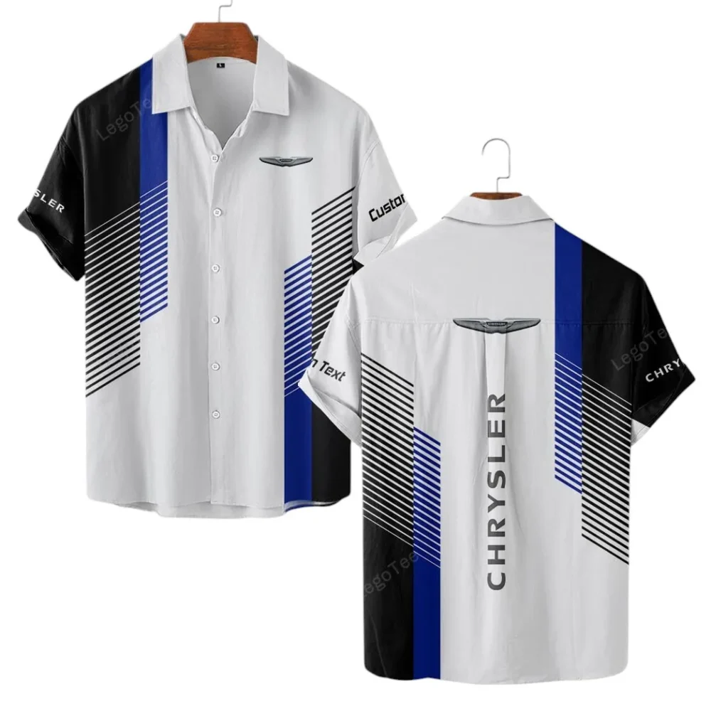 Minivan Hawaiian Shirt Exclusive Logo, Motorsport Vibe Button Shirt CAR107 - Image 2