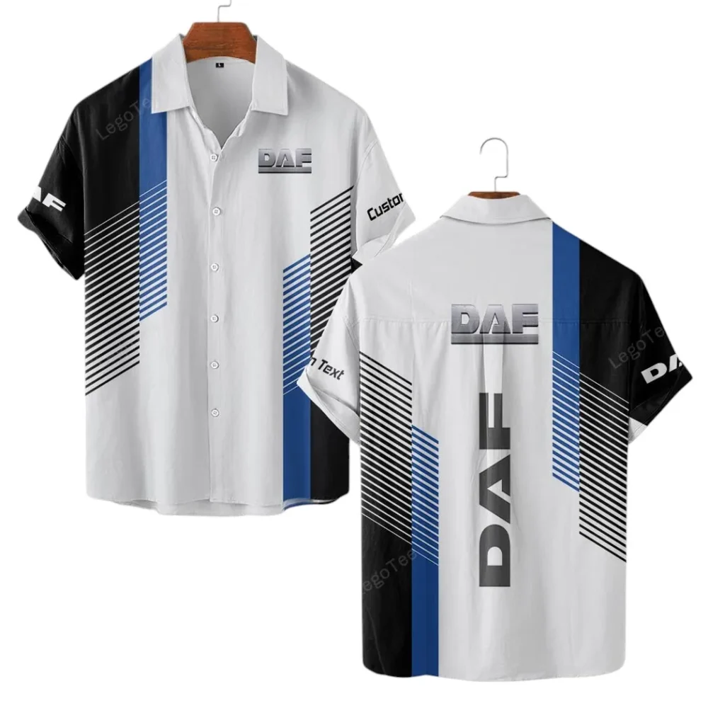Heavy Truck Hawaiian Shirt Exclusive Logo, Bold Driver Button Shirt CAR107 - Image 2