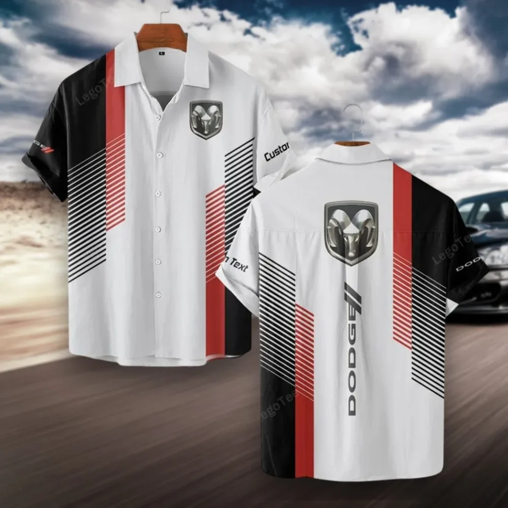 Drag Racing Vehicle Hawaiian Shirt Exclusive Logo, Rider's Paradise Button Shirt CAR107