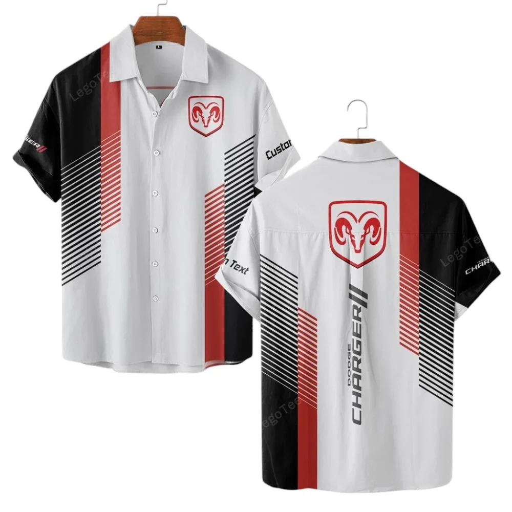 Iconic American Sedan Hawaiian Shirt Exclusive Logo, Retro Driver Button Shirt CAR107 - Image 2