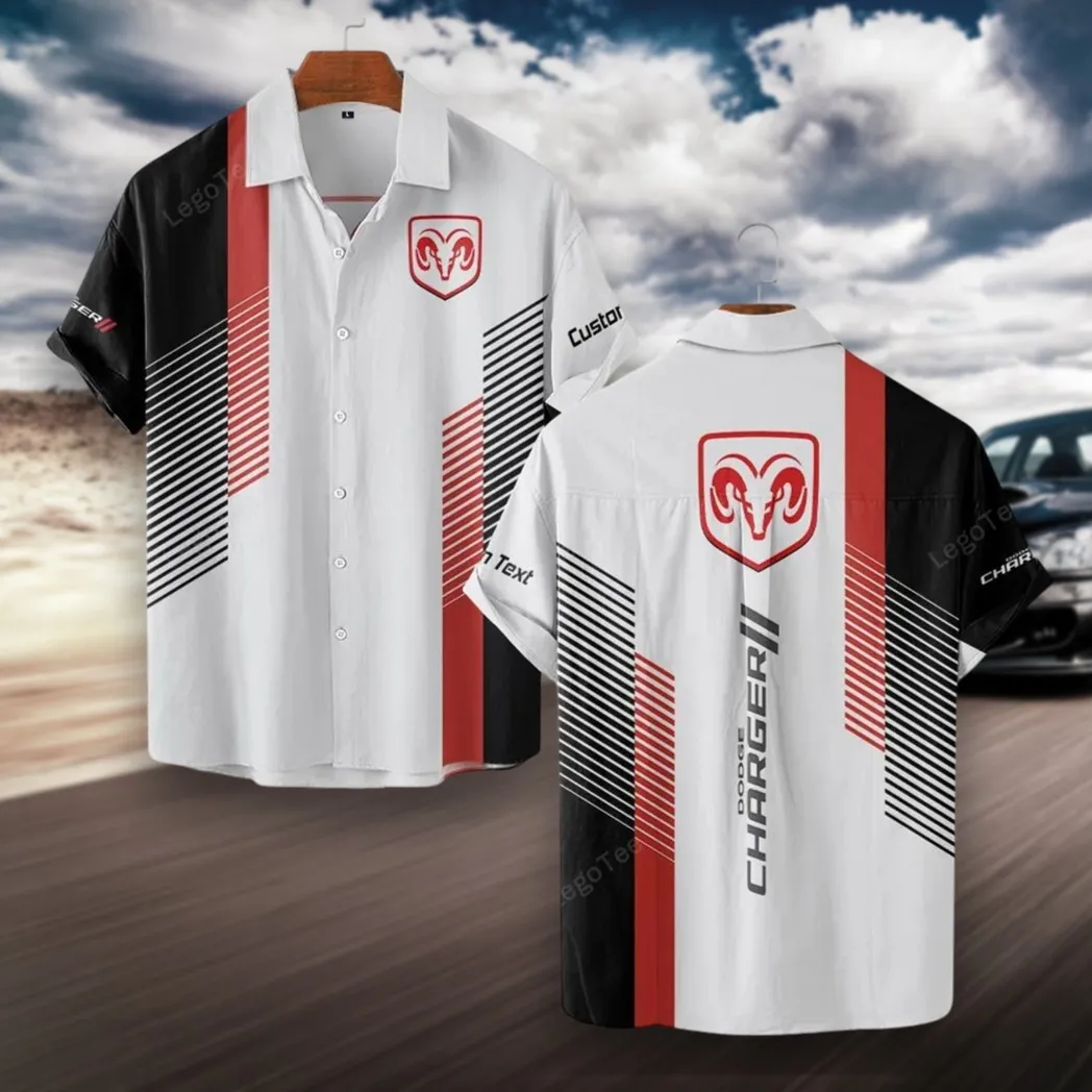 Iconic American Sedan Hawaiian Shirt Exclusive Logo, Retro Driver Button Shirt CAR107