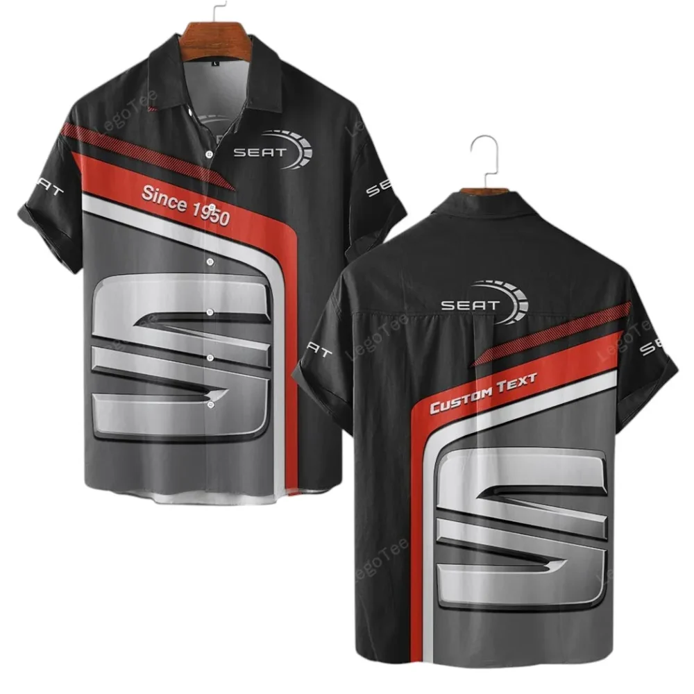 Eco-Friendly Ride Hawaiian Shirt Exclusive Logo, Street Racer Button Shirt CAR111 - Image 2