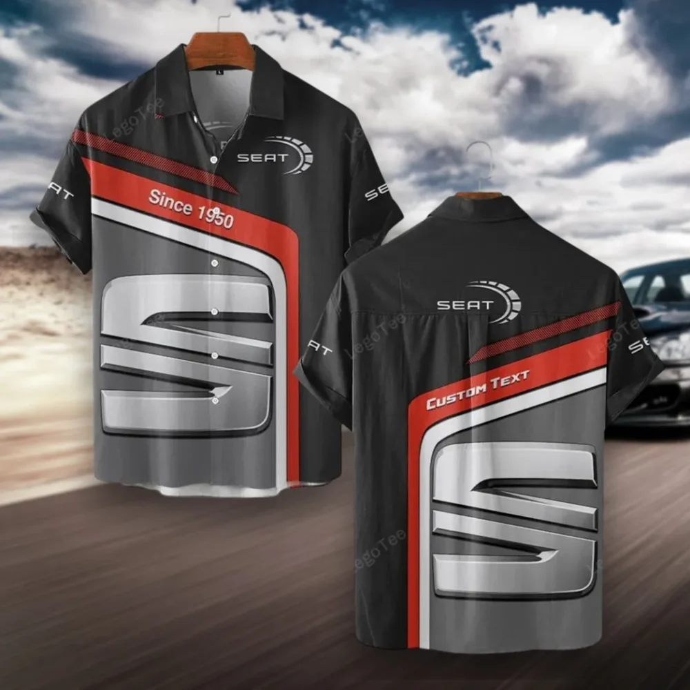 Eco-Friendly Ride Hawaiian Shirt Exclusive Logo, Street Racer Button Shirt CAR111