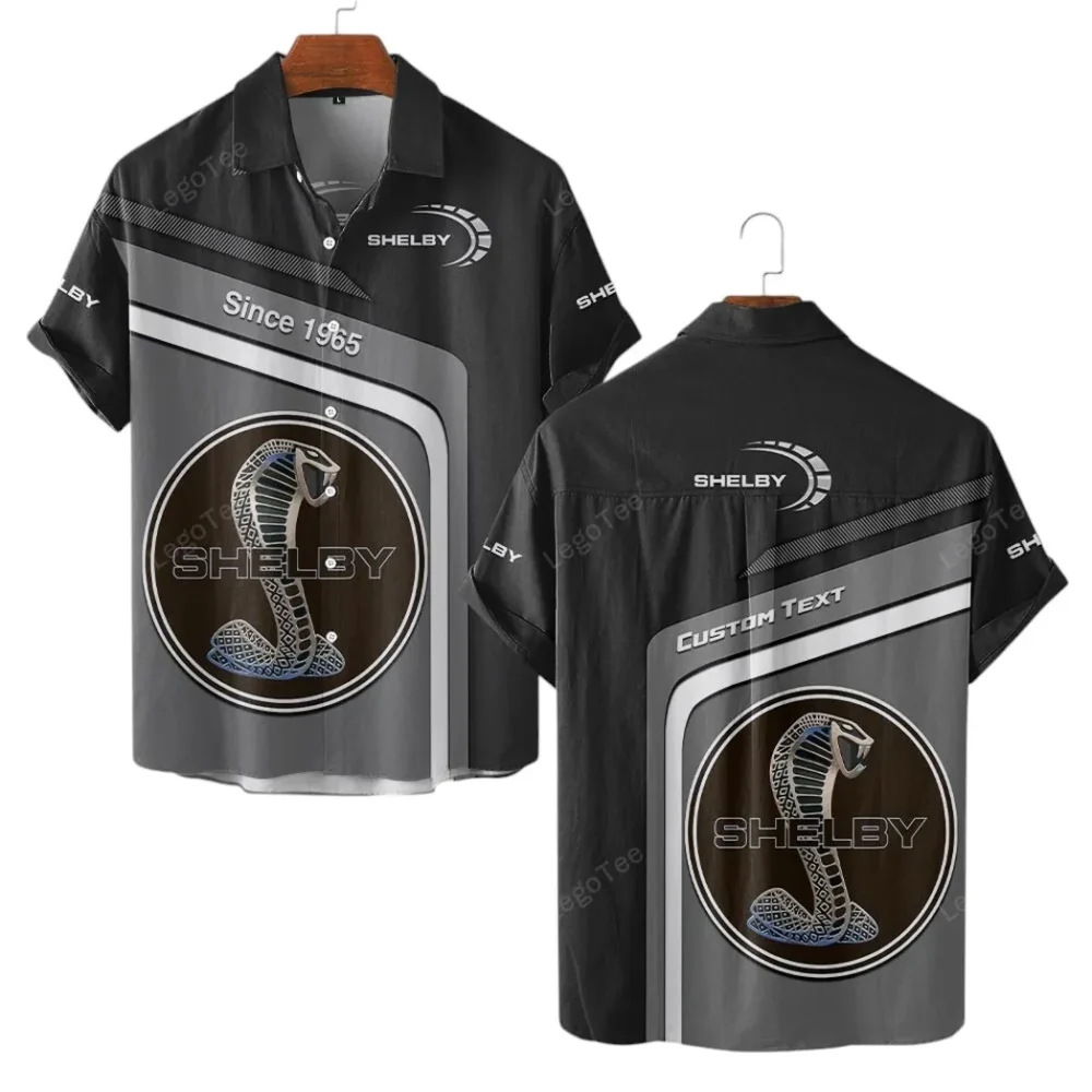 Iconic Pony Car Hawaiian Shirt Exclusive Logo, Retro Driver Button Shirt CAR111 - Image 2