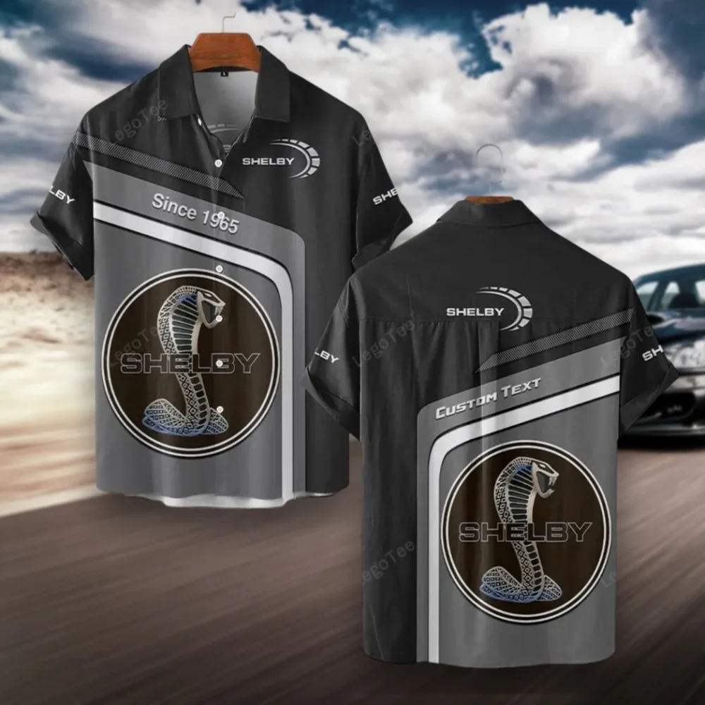 Iconic Pony Car Hawaiian Shirt Exclusive Logo, Retro Driver Button Shirt CAR111
