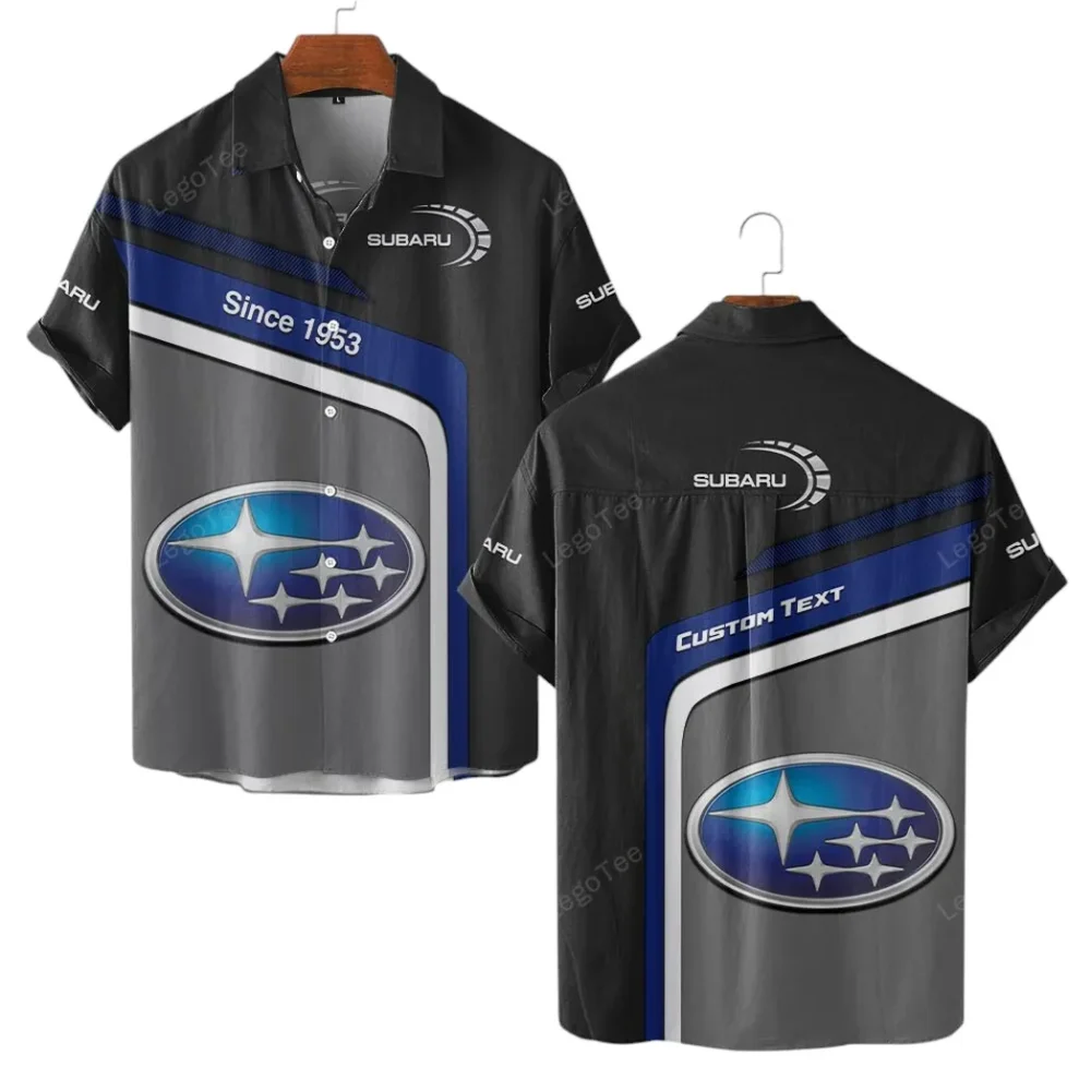 Compact SUV Hawaiian Shirt Exclusive Logo, Bold Driver Button Shirt CAR111 - Image 2
