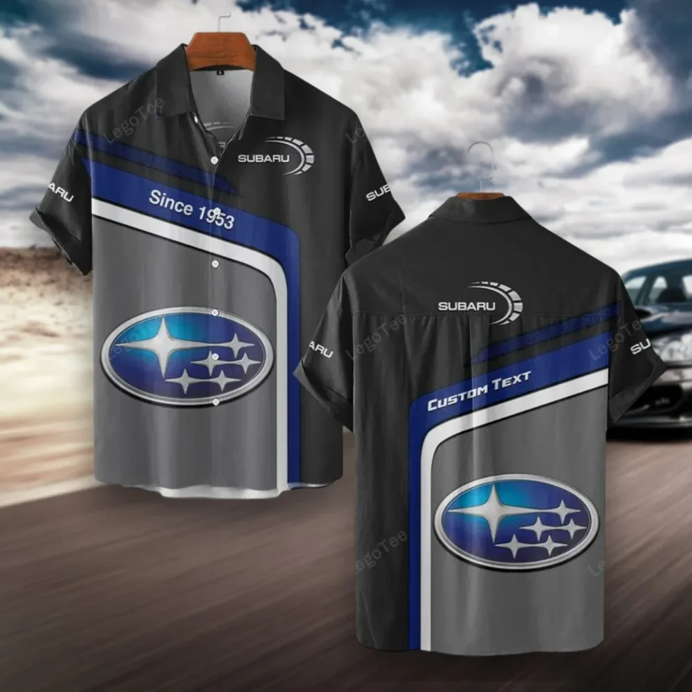 Compact SUV Hawaiian Shirt Exclusive Logo, Bold Driver Button Shirt CAR111