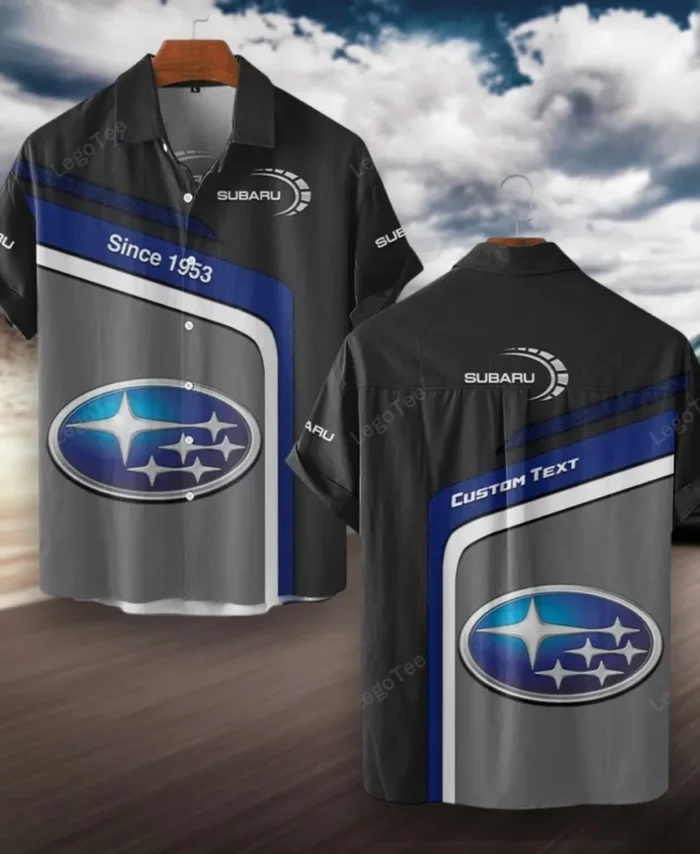 Compact SUV Hawaiian Shirt Exclusive Logo, Bold Driver Button Shirt CAR111