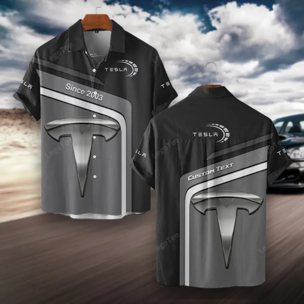 Smart EV Hawaiian Shirt Exclusive Logo, Garage Life Button Shirt CAR111