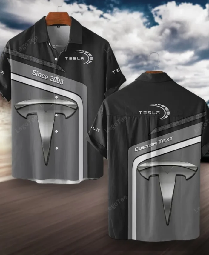 Smart EV Hawaiian Shirt Exclusive Logo, Garage Life Button Shirt CAR111