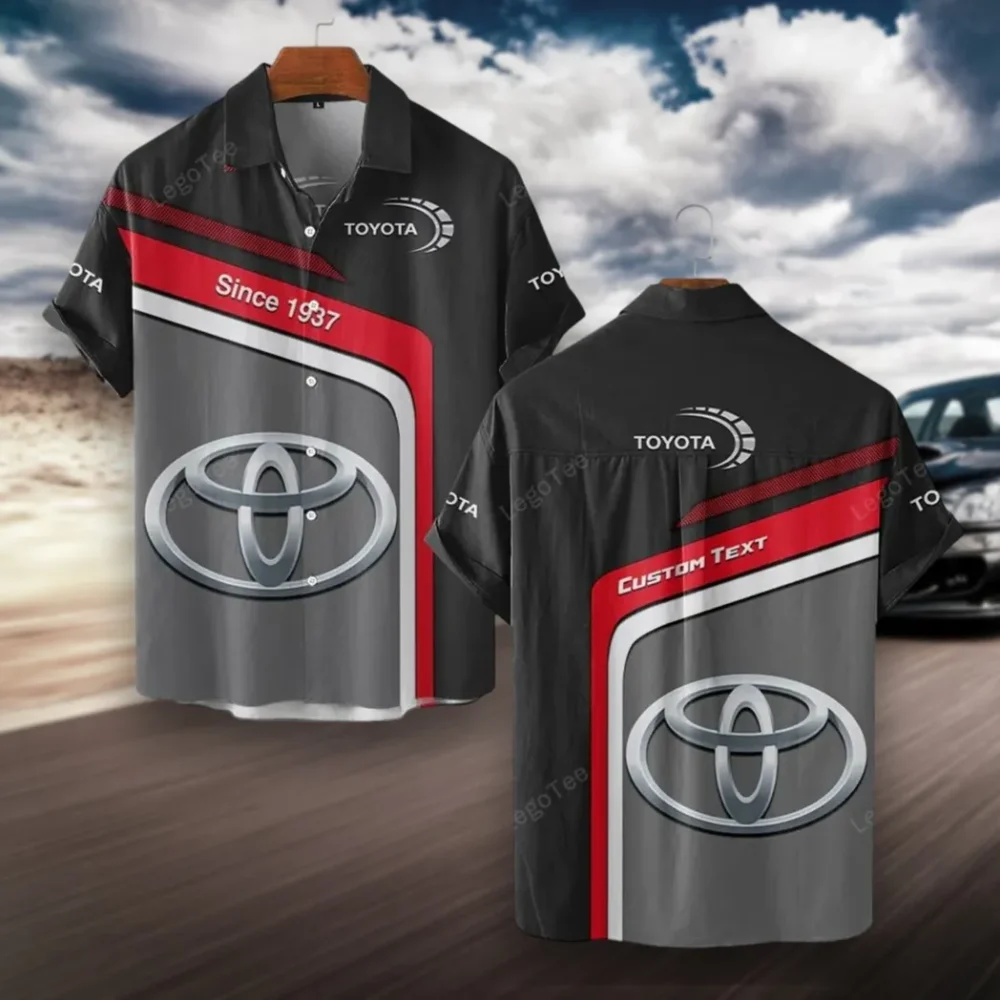 Global Auto Hawaiian Shirt Exclusive Logo, Engine Lover Button Shirt CAR111