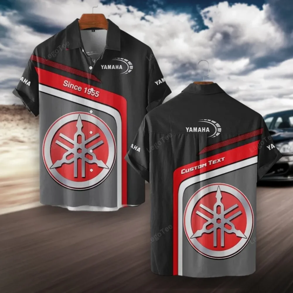 Touring Motorcycle Hawaiian Shirt Exclusive Logo, Road-Trip Ready Button Shirt CAR111