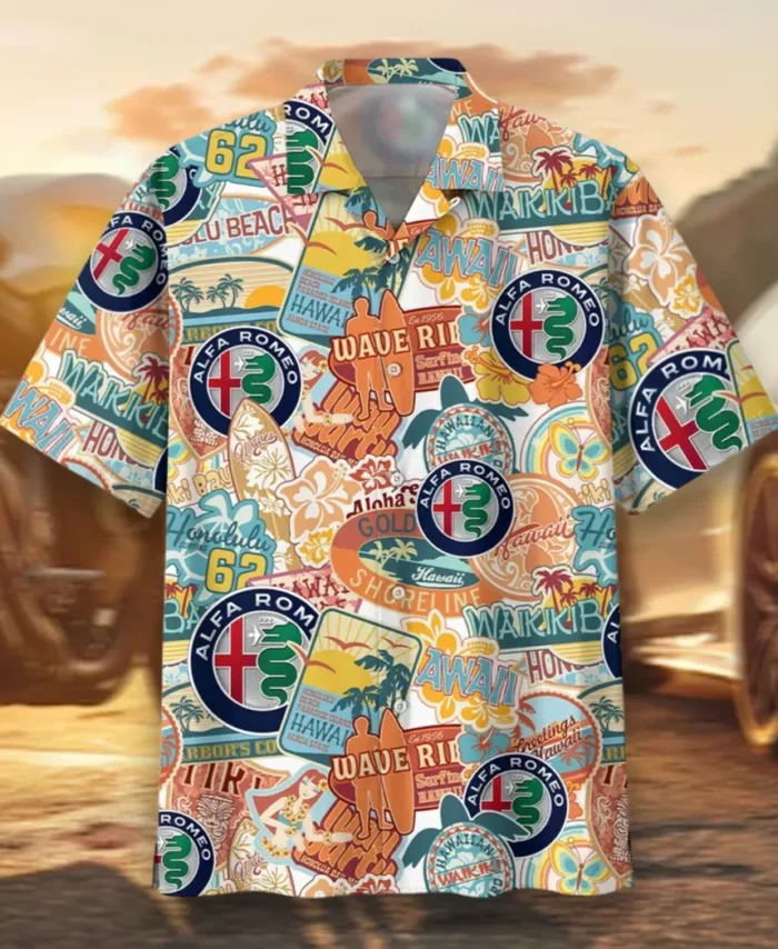 Vintage Ride Hawaiian Shirt Exclusive Logo, Open Road Button Shirt CAR202