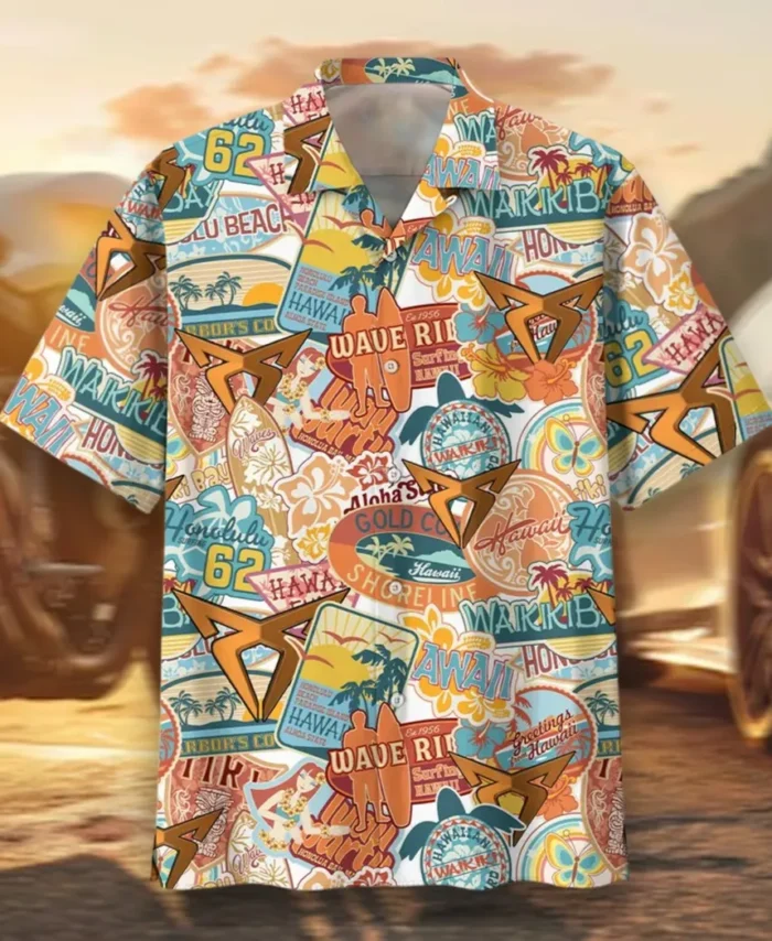 Dynamic Compact Auto Hawaiian Shirt Exclusive Logo, Garage Life Button Shirt CAR202