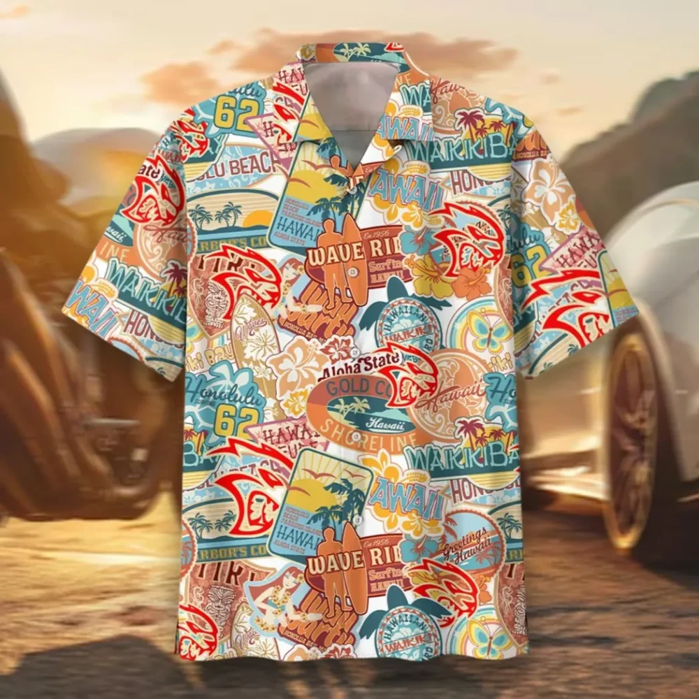 Power Muscle Car Hawaiian Shirt Exclusive Logo, Motor Culture Button Shirt CAR202