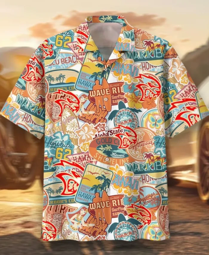 Power Muscle Car Hawaiian Shirt Exclusive Logo, Motor Culture Button Shirt CAR202