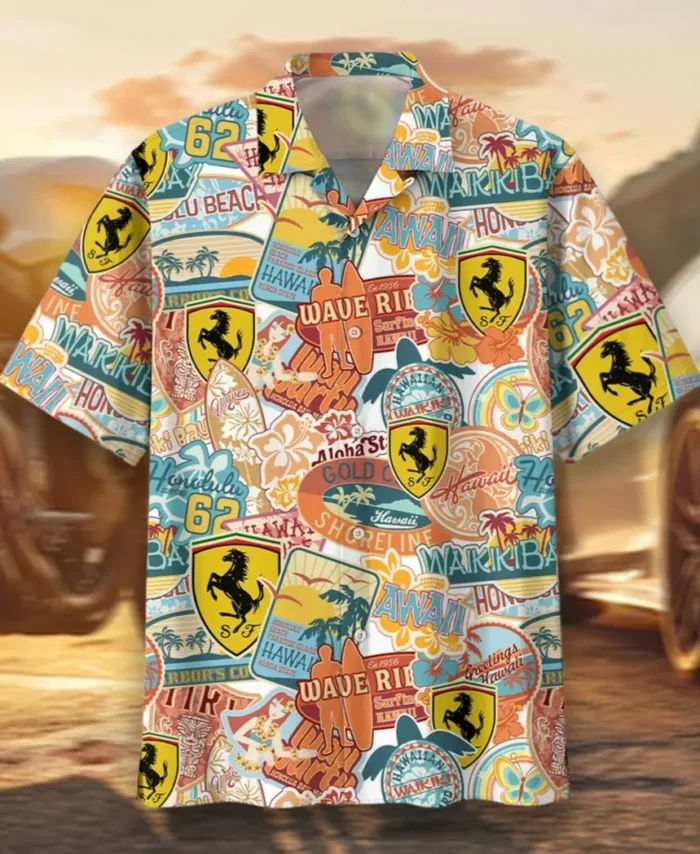 Sports Car Hawaiian Shirt Exclusive Logo, Hot Rod Button Shirt CAR202