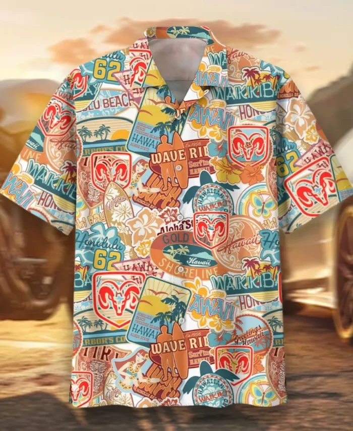 American Work Truck Hawaiian Shirt Exclusive Logo, Motorsport Vibe Button Shirt CAR202