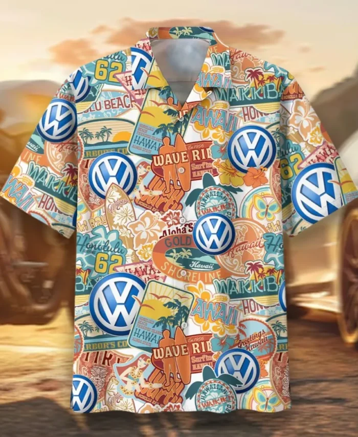 Hatchback Car Hawaiian Shirt Exclusive Logo, Street-Ready Button Shirt CAR202