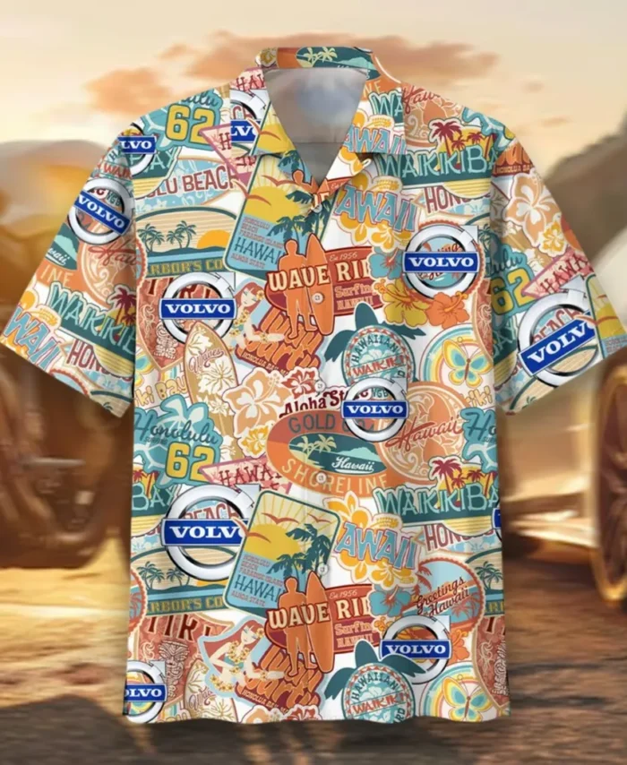 Durable Auto Brand Hawaiian Shirt Exclusive Logo, Custom Ride Button Shirt CAR202
