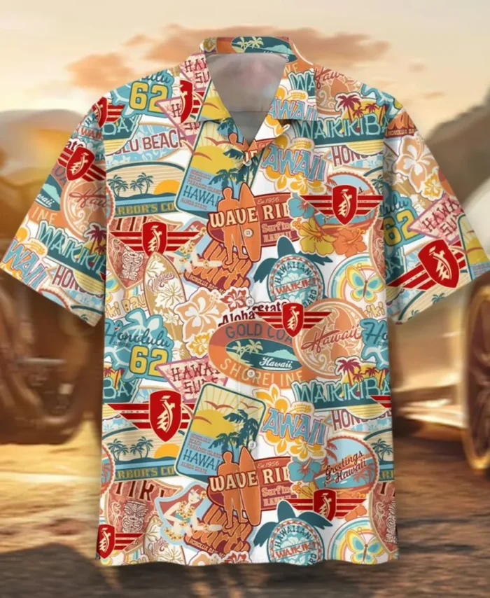 Nostalgic Ride Hawaiian Shirt Exclusive Logo, Speed Legend Button Shirt CAR202