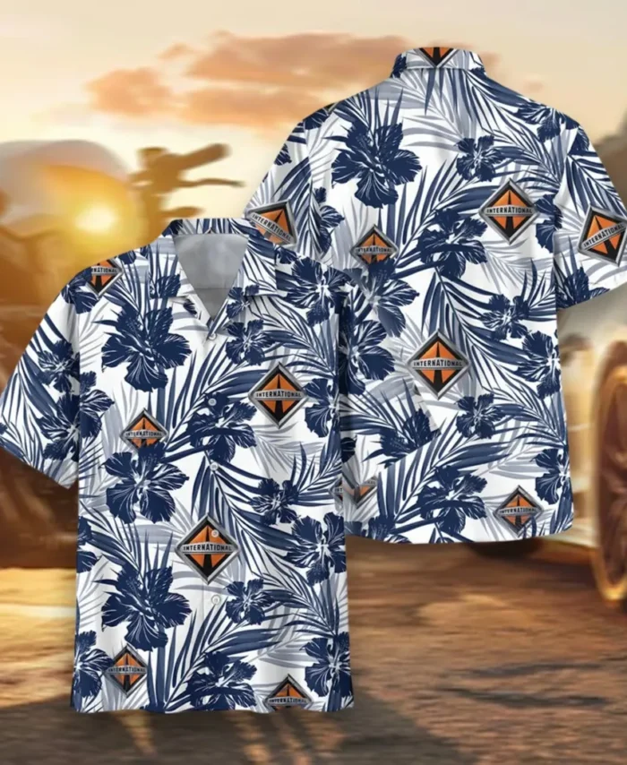 Mid-Duty Cargo Auto Hawaiian Shirt Exclusive Logo, Street-Ready Button Shirt CAR203