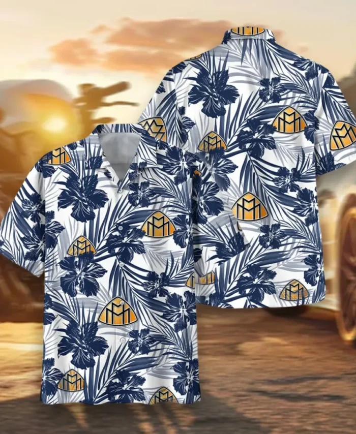 Built Style Hawaiian Shirt Exclusive Logo, Chrome Wave Button Shirt CAR203