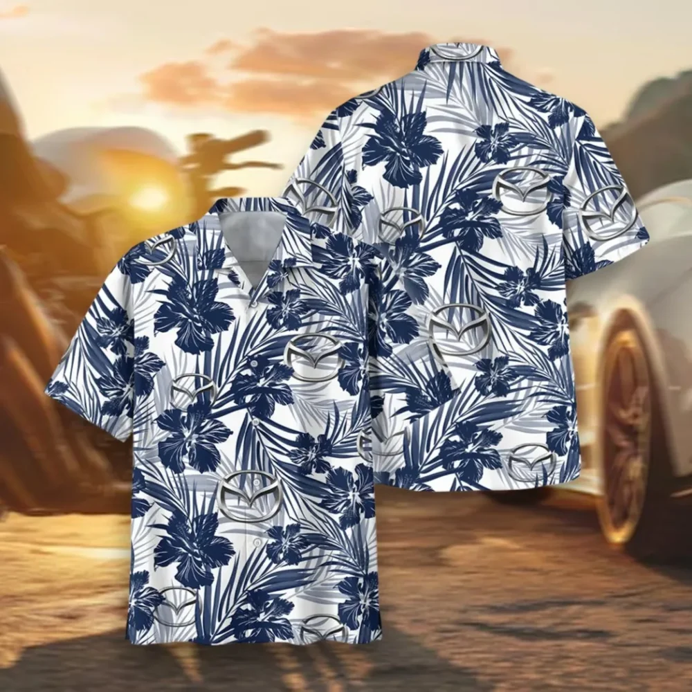Family Sedan Hawaiian Shirt Exclusive Logo, Summer Garage Button Shirt CAR203