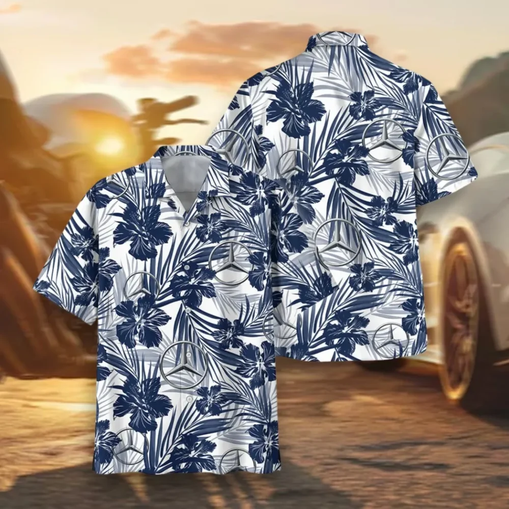 Business-Class Auto Hawaiian Shirt Exclusive Logo, Custom Ride Button Shirt CAR203