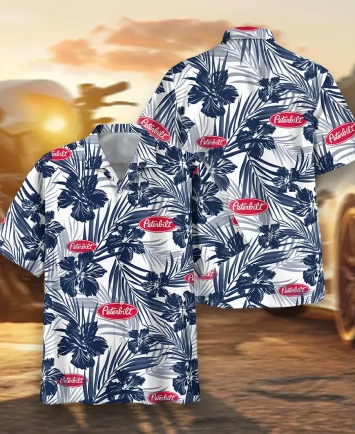 Heavy Truck Hawaiian Shirt Exclusive Logo, Chrome Wave Button Shirt CAR203