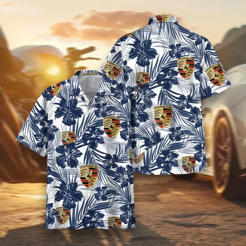 High-Speed Roadster Hawaiian Shirt Exclusive Logo, Bold Driver Button Shirt CAR203