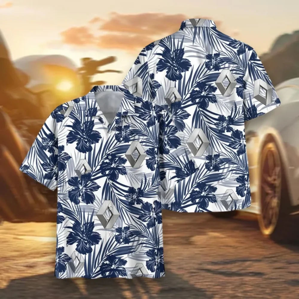 French Car Hawaiian Shirt Exclusive Logo, Highway Cruise Button Shirt CAR203
