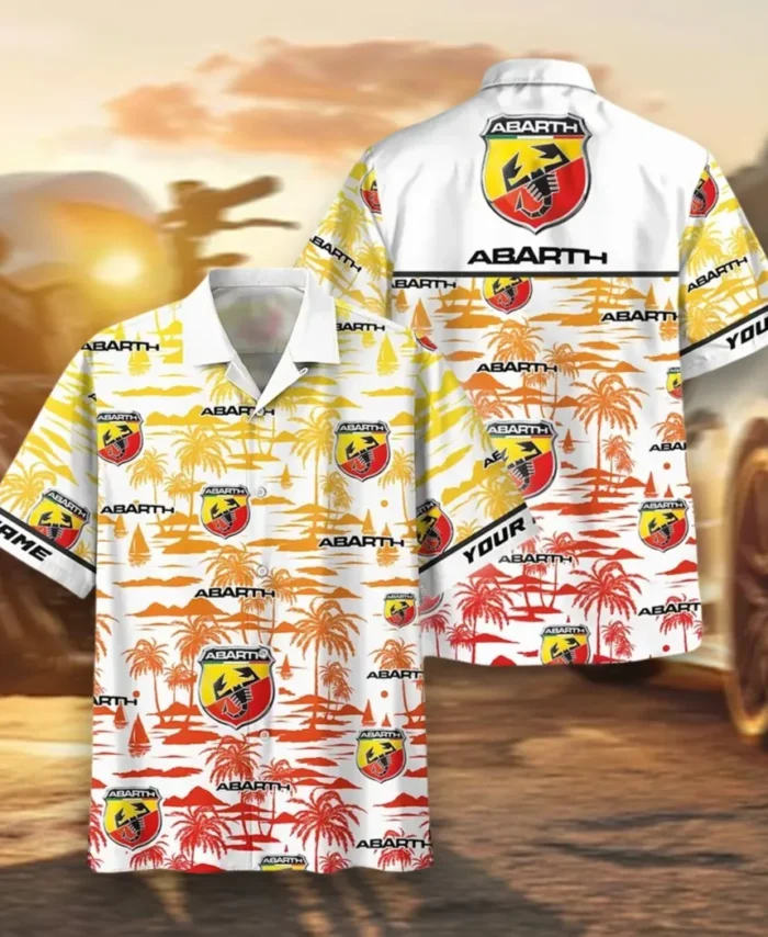Italian Racing Car Hawaiian Shirt Exclusive Logo, Hot Rod Button Shirt CAR205