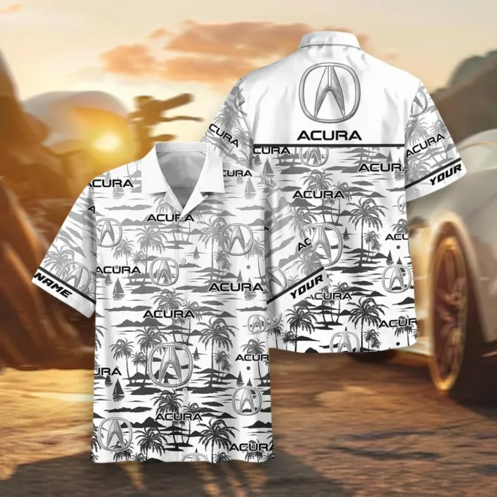 Driving Enthusiasts Hawaiian Shirt Exclusive Logo, Road-Trip Ready Button Shirt CAR205