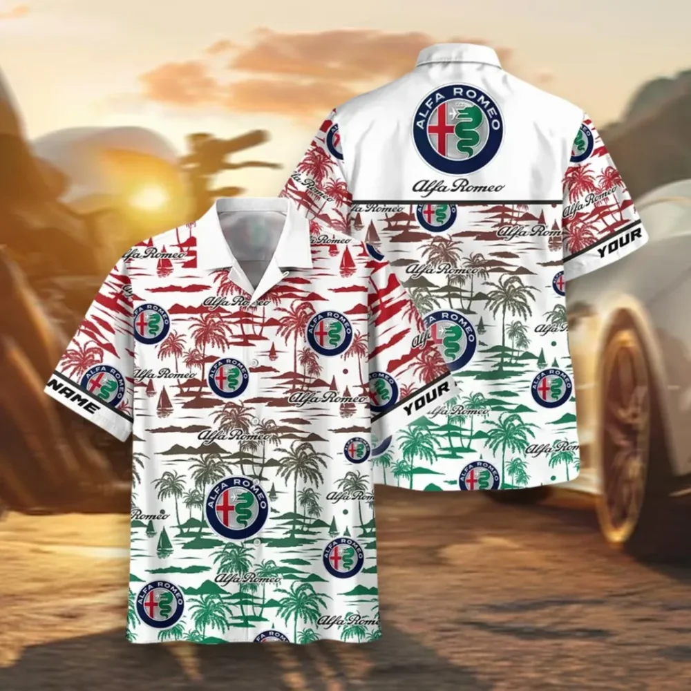 Racing Heritage Hawaiian Shirt Exclusive Logo, Open Road Button Shirt CAR205
