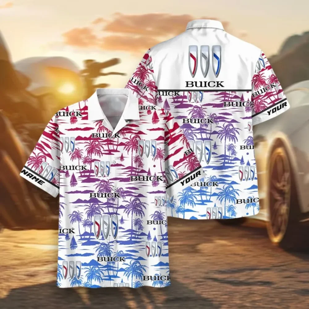 Luxury Car Hawaiian Shirt Exclusive Logo, Rider's Paradise Button Shirt CAR205