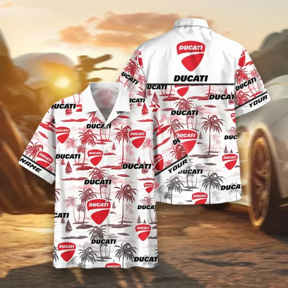 Precision Racer Hawaiian Shirt Exclusive Logo, Road-Trip Ready Button Shirt CAR205