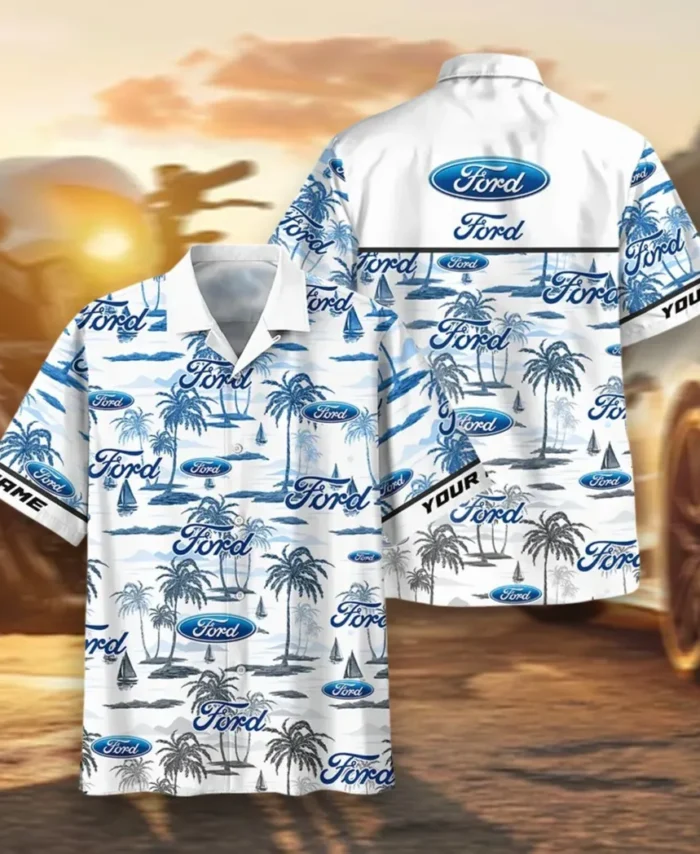 Vintage Ride Hawaiian Shirt Exclusive Logo, Custom Garage Button Shirt CAR205