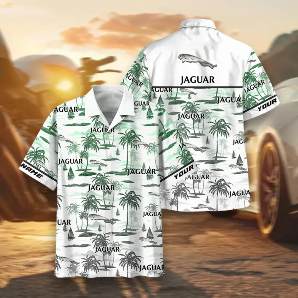 Luxury Sedan Hawaiian Shirt Exclusive Logo, Street Racer Button Shirt CAR205
