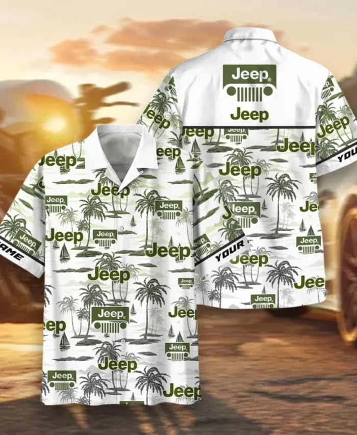 Trail-Ready SUV Hawaiian Shirt Exclusive Logo, Auto Fan Button Shirt CAR205