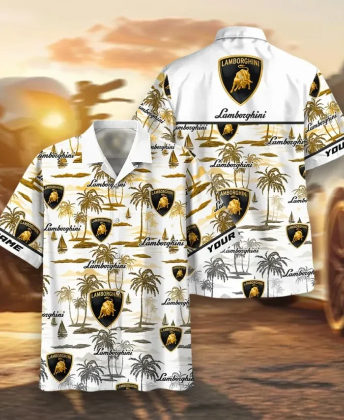 Track-Ready Supercar Hawaiian Shirt Exclusive Logo, Highway Cruise Button Shirt CAR205